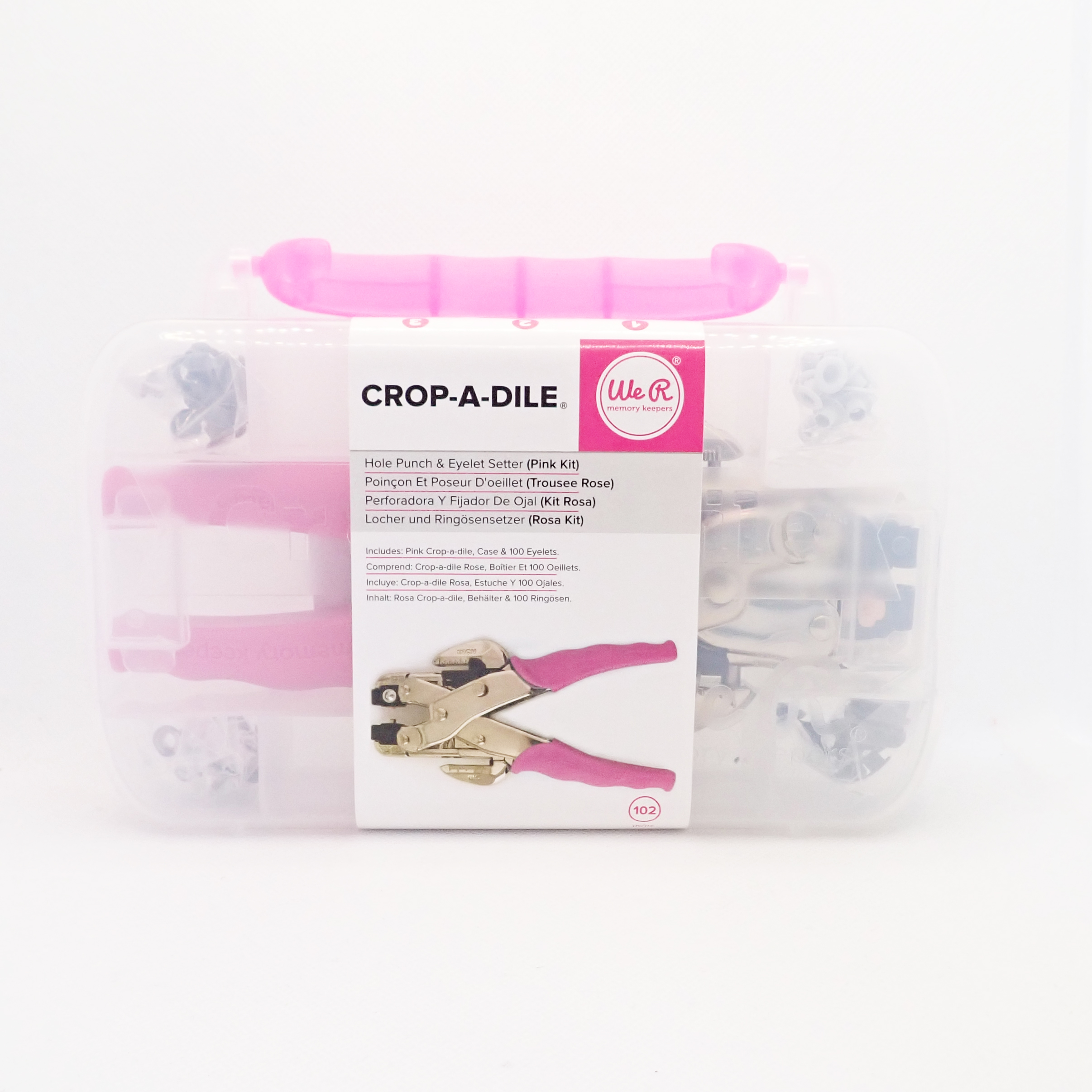 Crop-A-Dile Punch Kit-Pink - 633356709084
